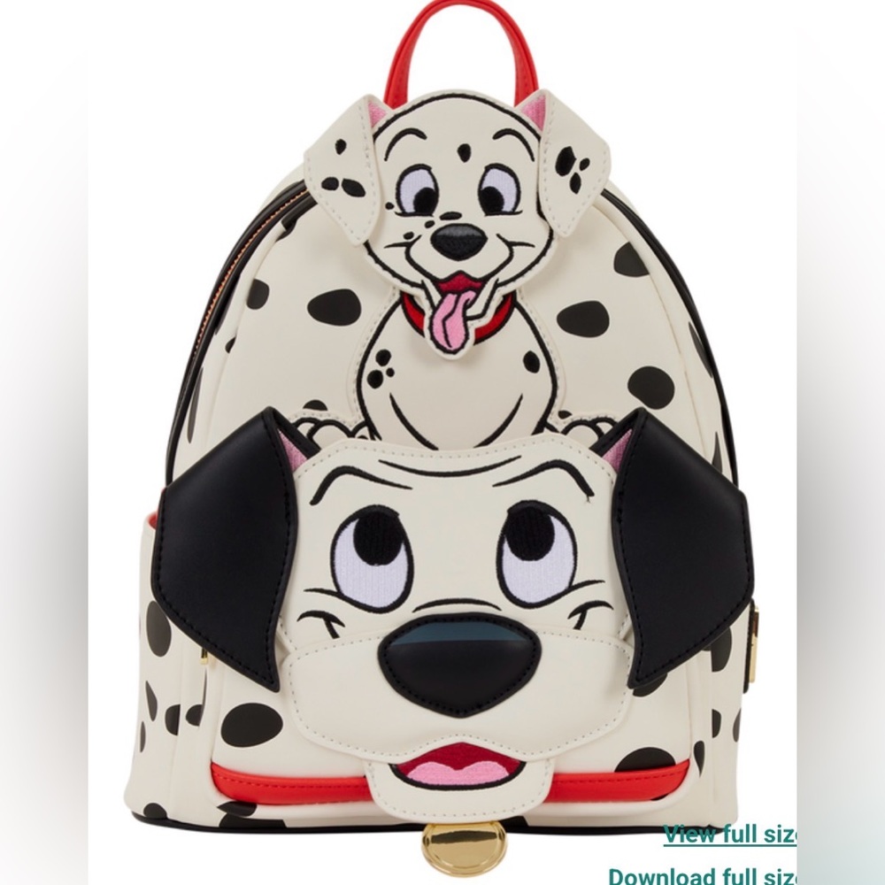 NWT Loungefly Disney 101 Dalmatians Pongo freckles mini Backpack - Picture 1 of 13
